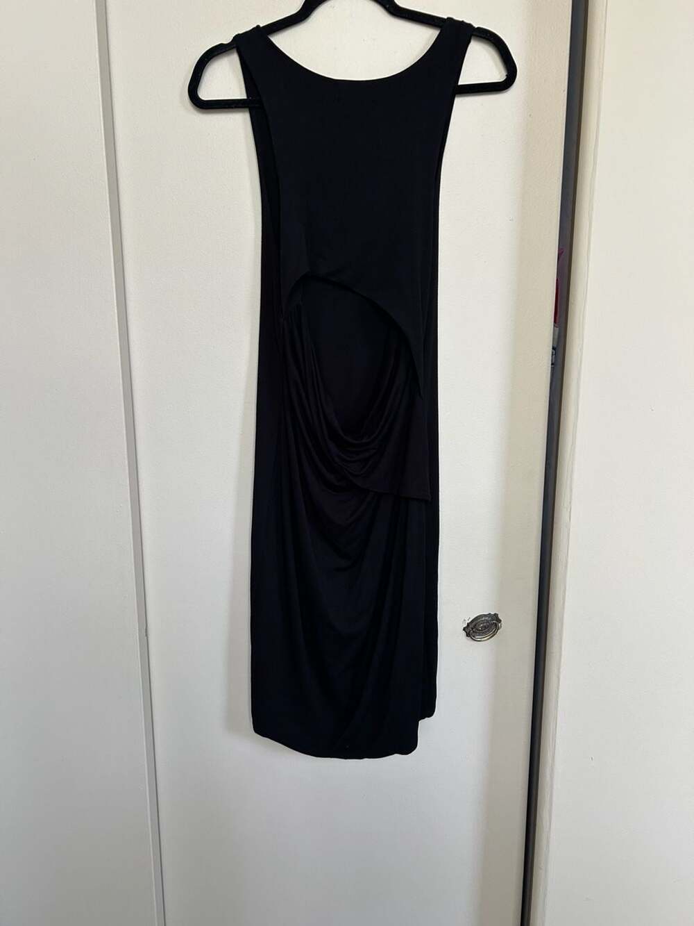 Feel The Piece Terre Jacobs Black Sleeveless Ruched Cut-Out Midi Dress